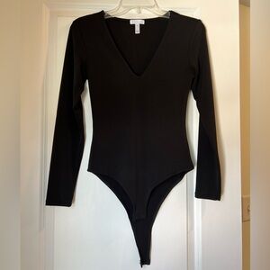 Leith plunge neck bodysuit